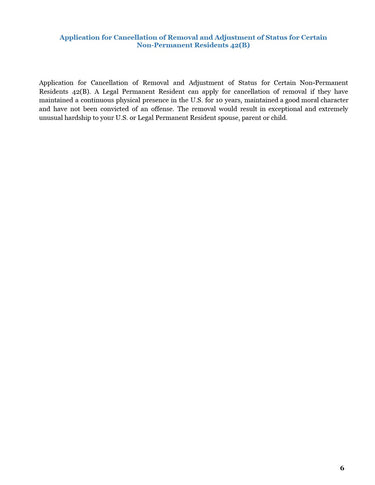 Cancellation of Removal for Non Permanent Residents